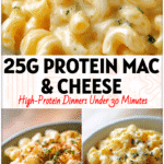 Creamy Healthy Mac And Cheese made with Greek yogurt, showing a bowl of rich Clean Eating Mac And Cheese topped with herbs.